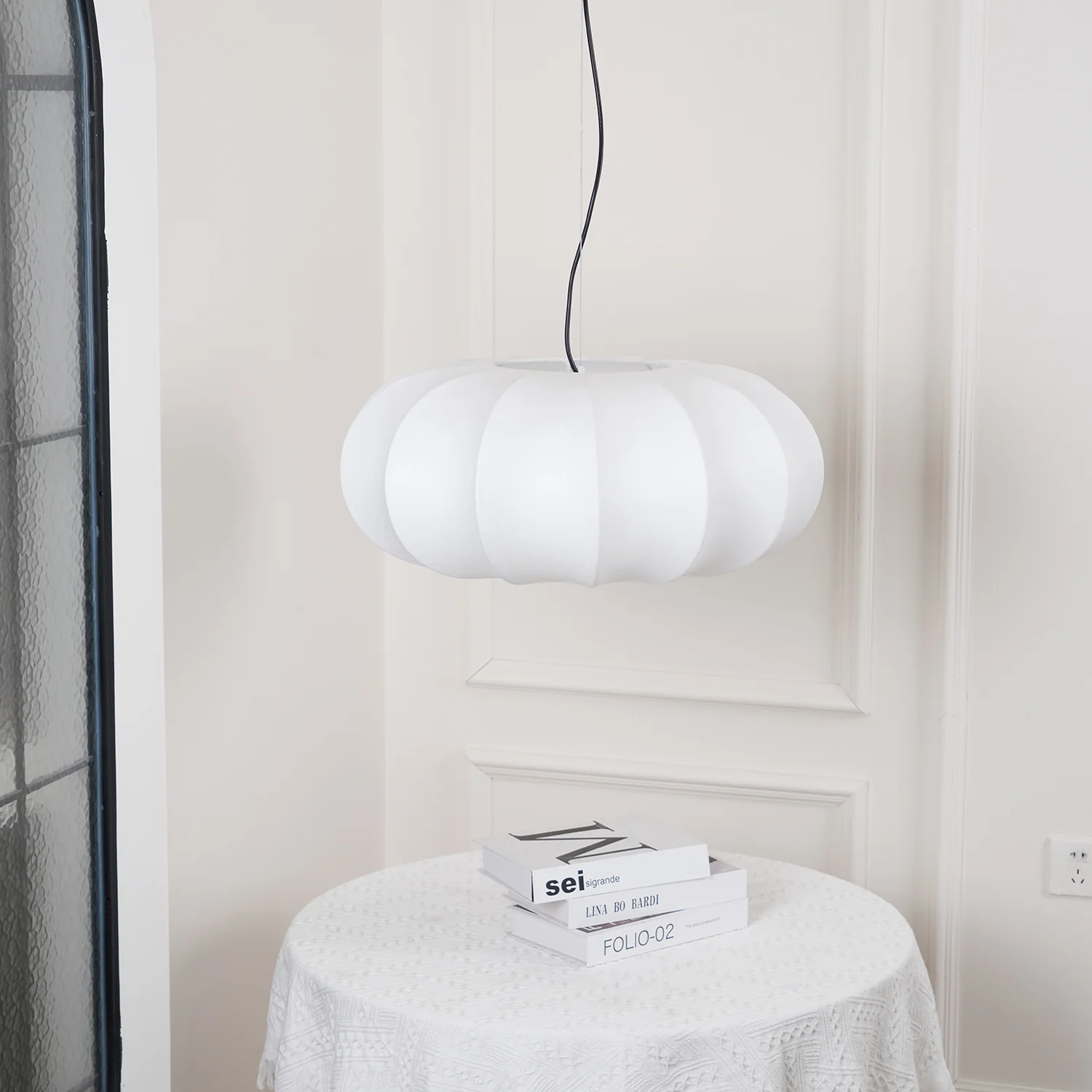Oblate Silk Pendant Lamp - Image 8
