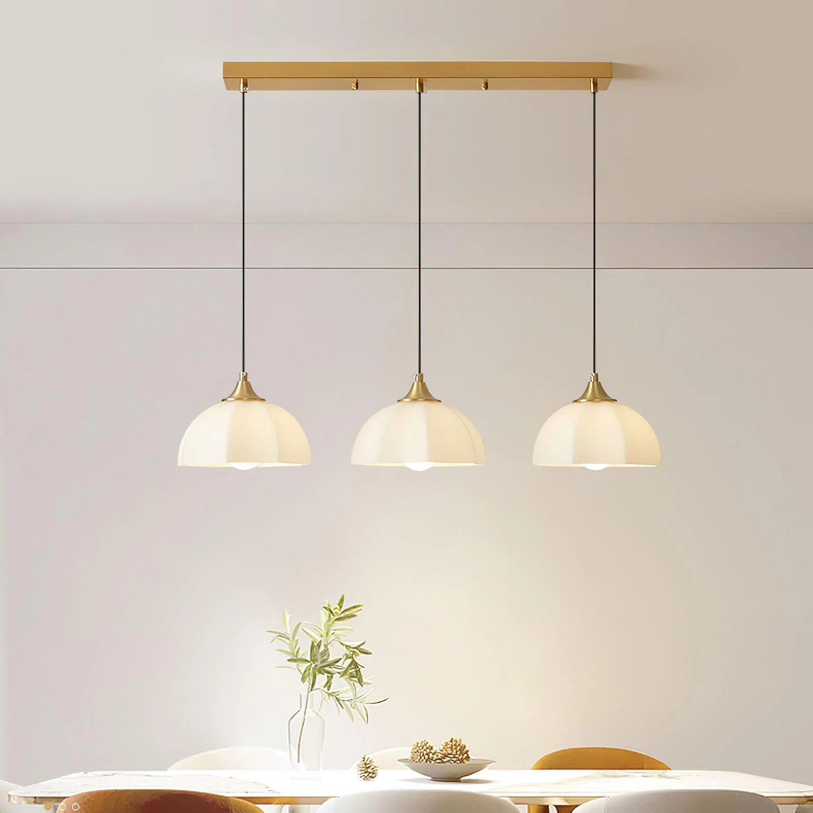 Octagonal Glass Bowl Chandelier - Image 10