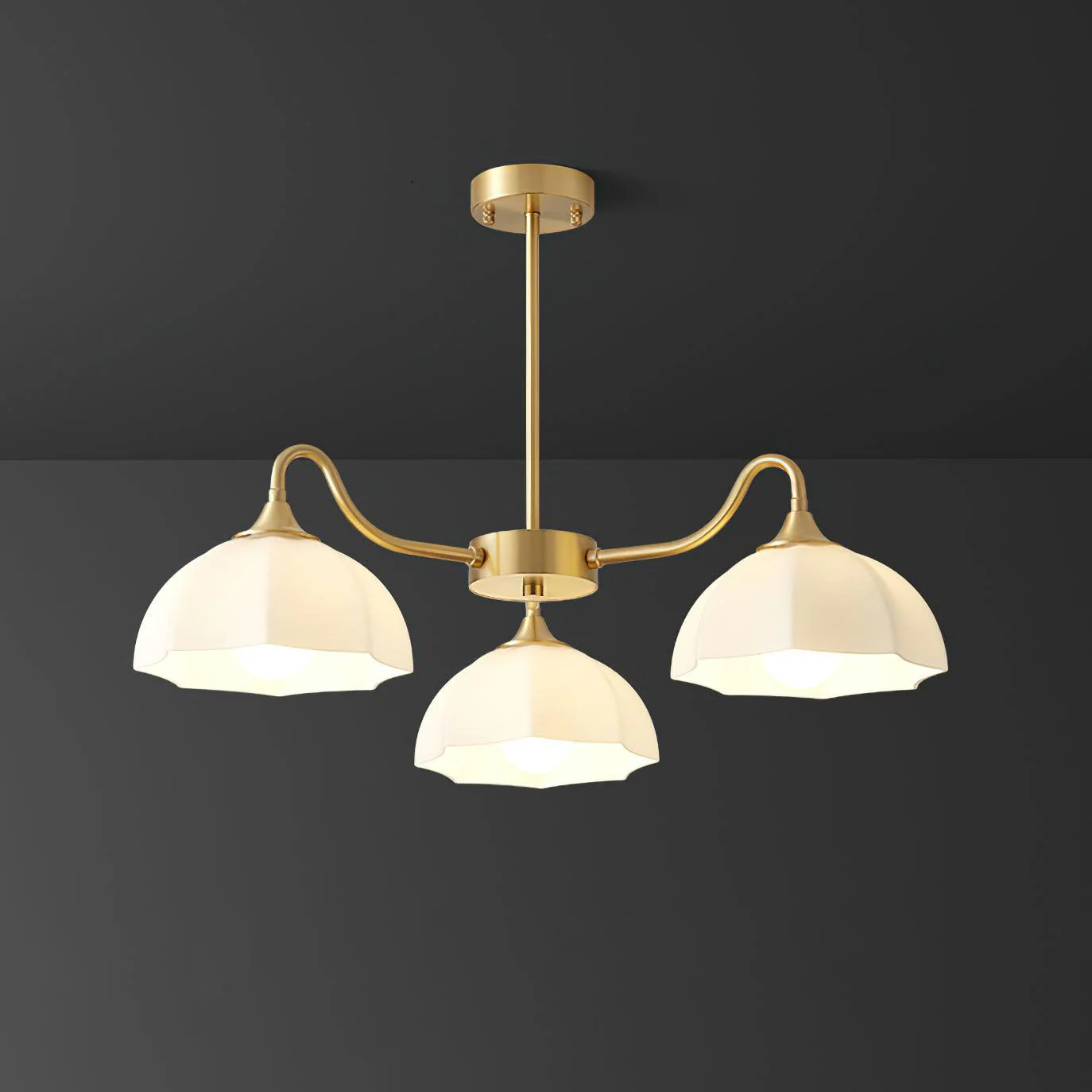 Octagonal Glass Bowl Chandelier - Image 16