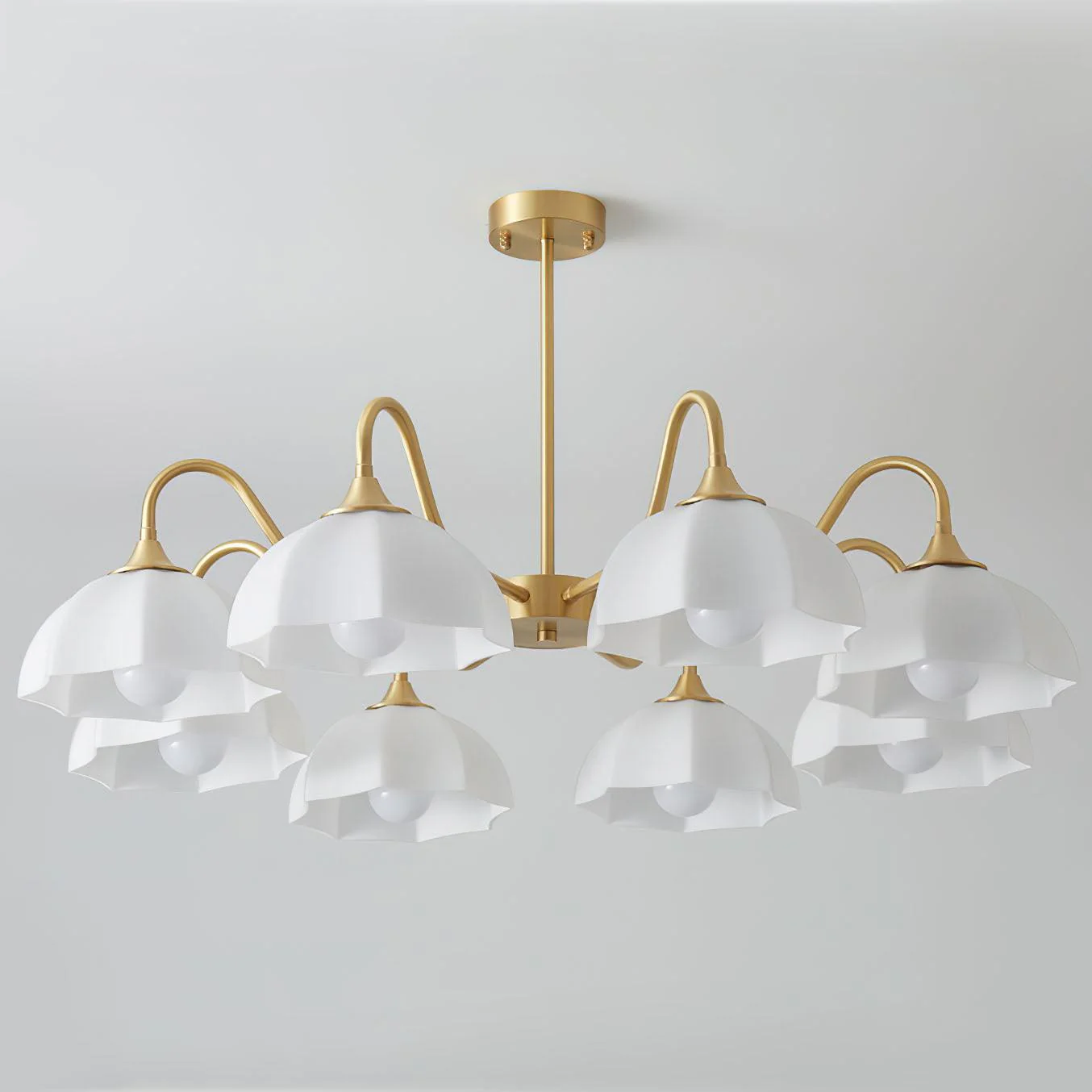 Octagonal Glass Bowl Chandelier - Image 19