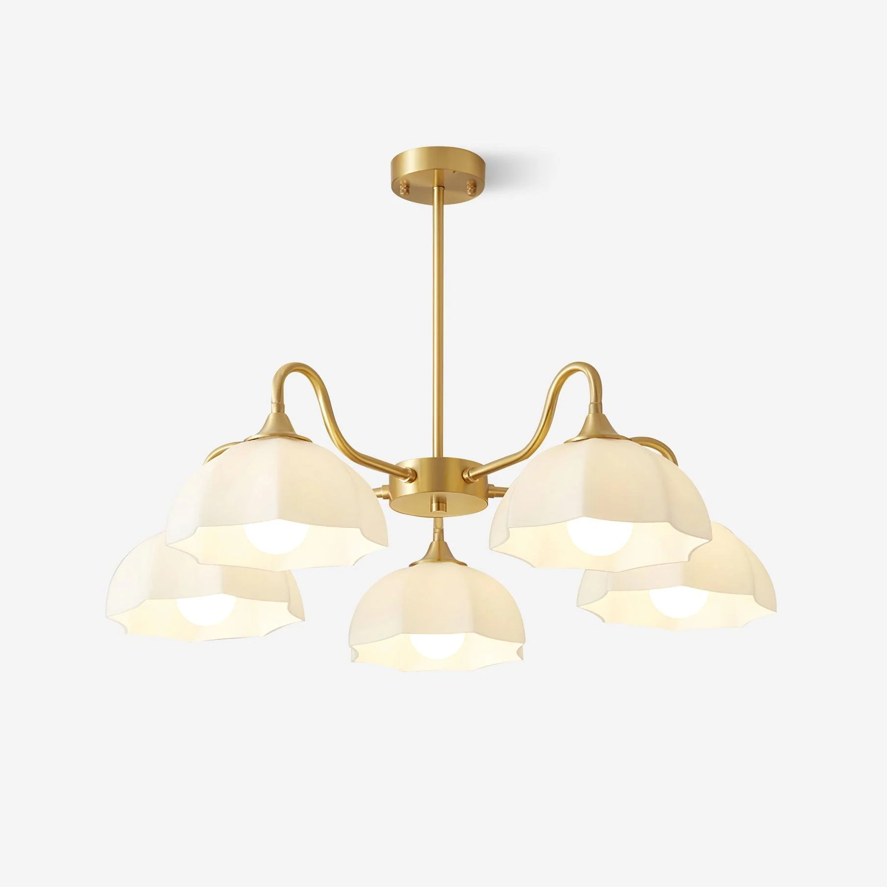 Octagonal Glass Bowl Chandelier - Image 28