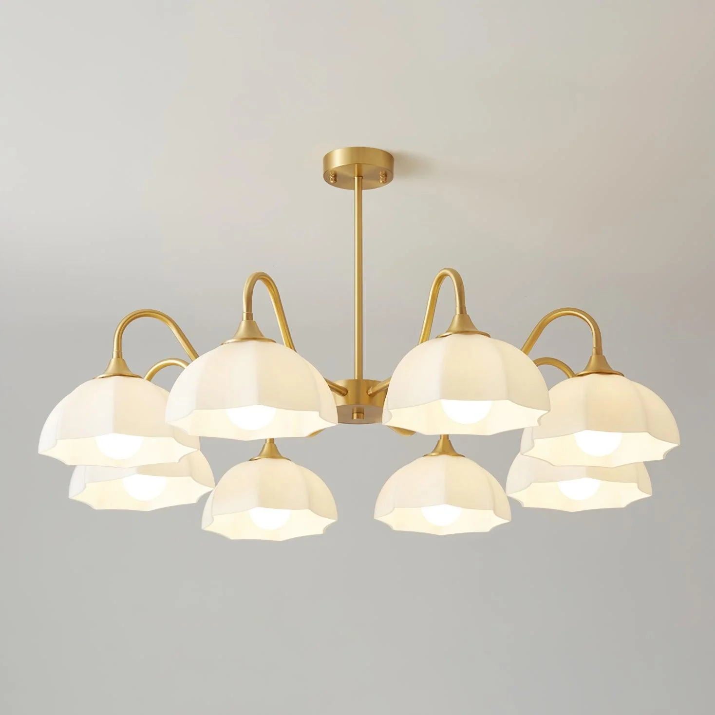 Octagonal Glass Bowl Chandelier - Image 35