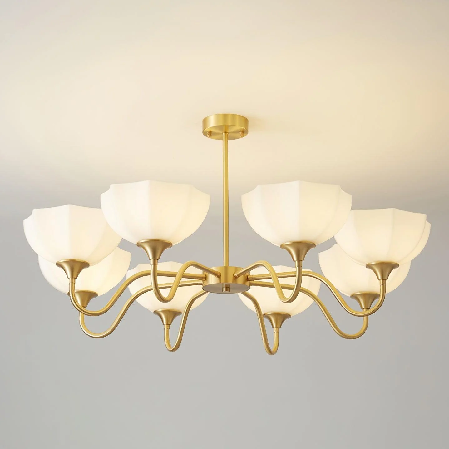 Octagonal Glass Bowl Chandelier - Image 40