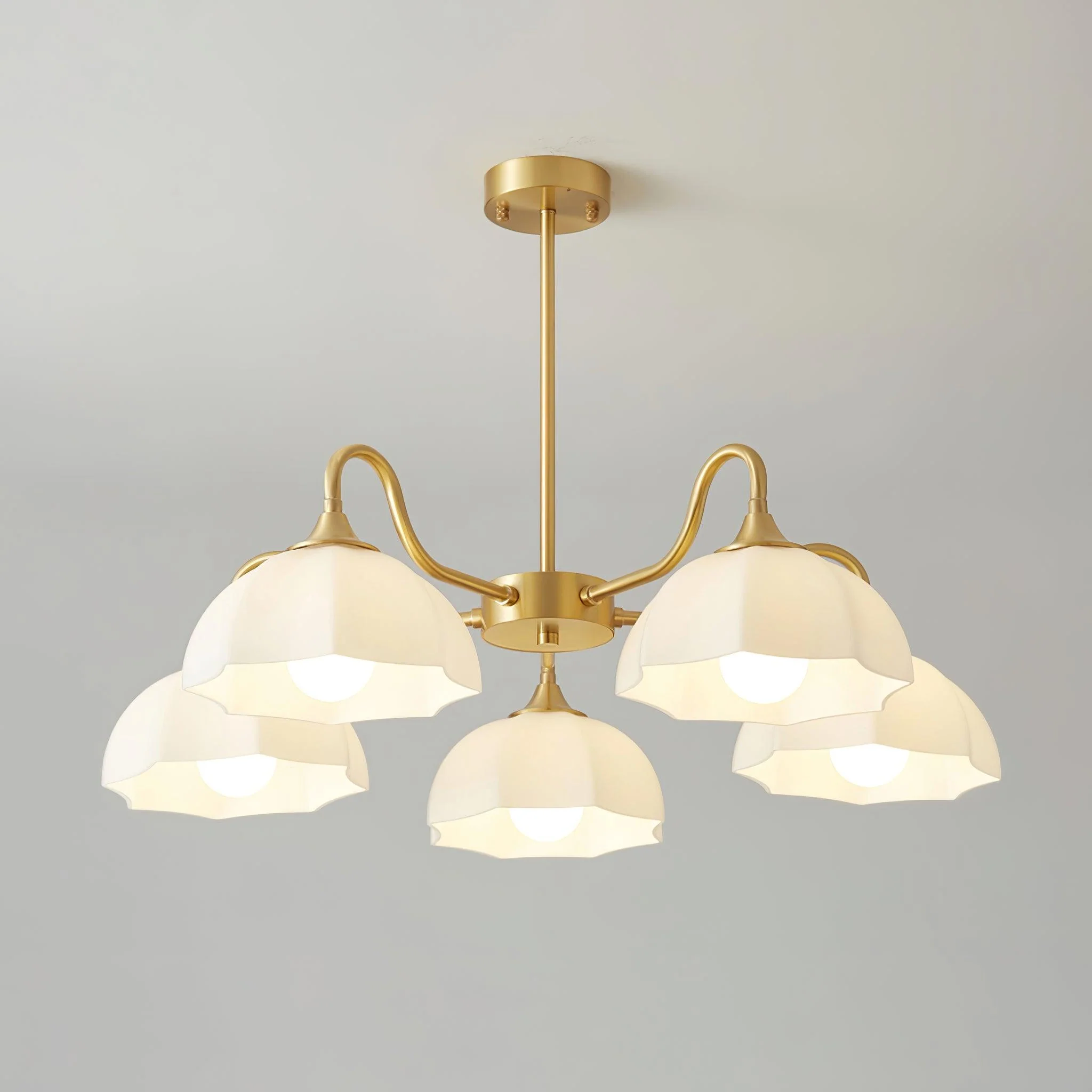 Octagonal Glass Bowl Chandelier - Image 43