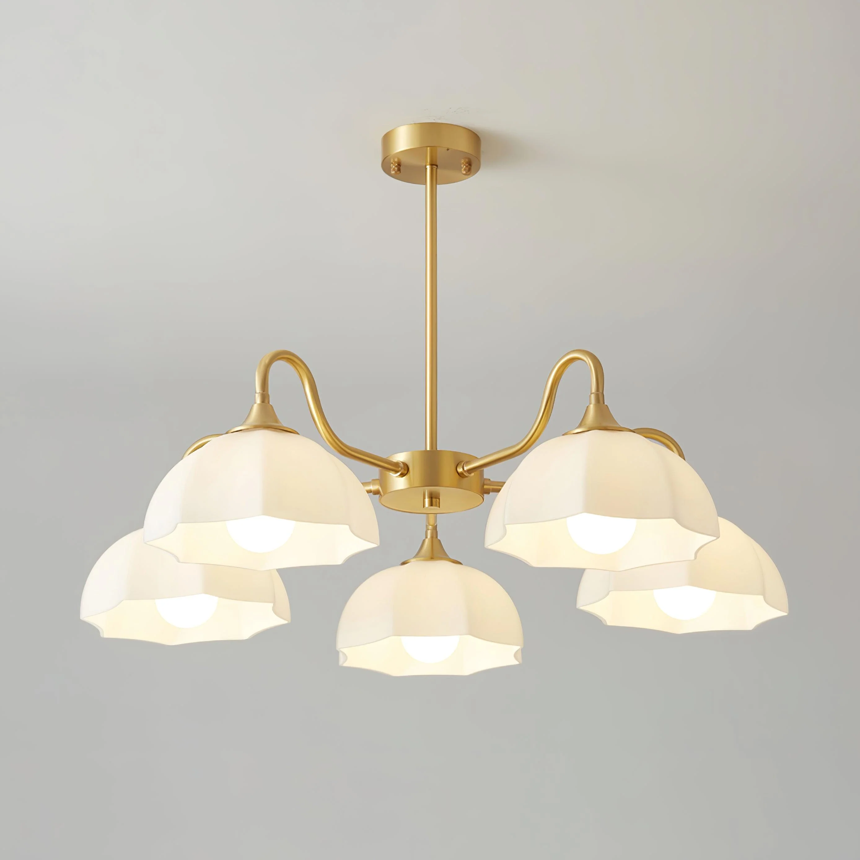 Octagonal Glass Bowl Chandelier - Image 44