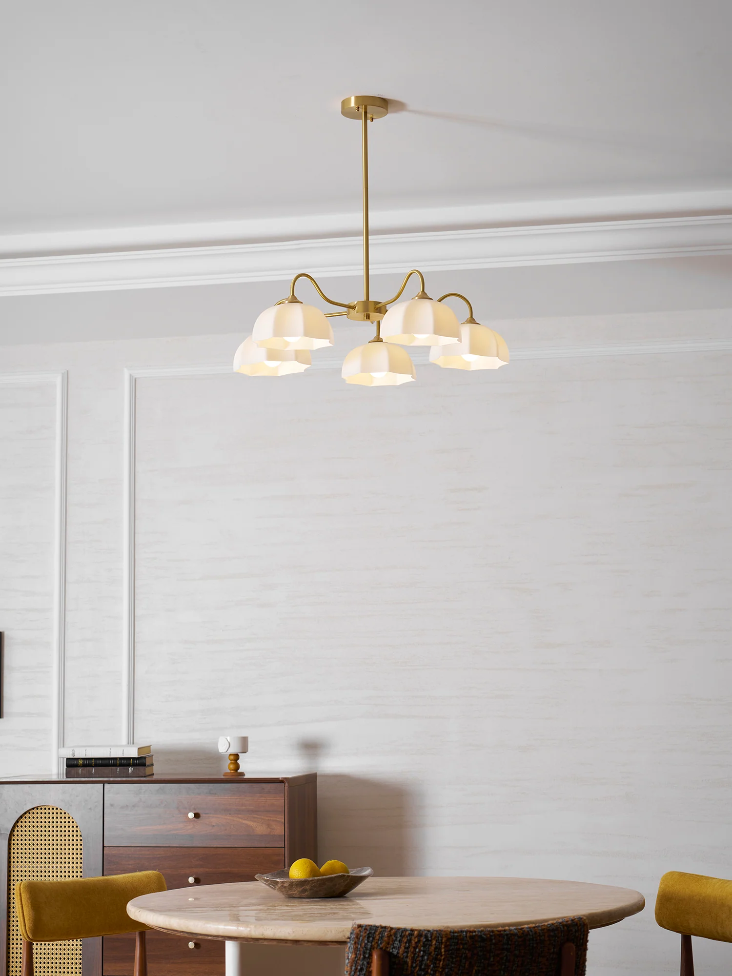 Octagonal Glass Bowl Chandelier - Image 56