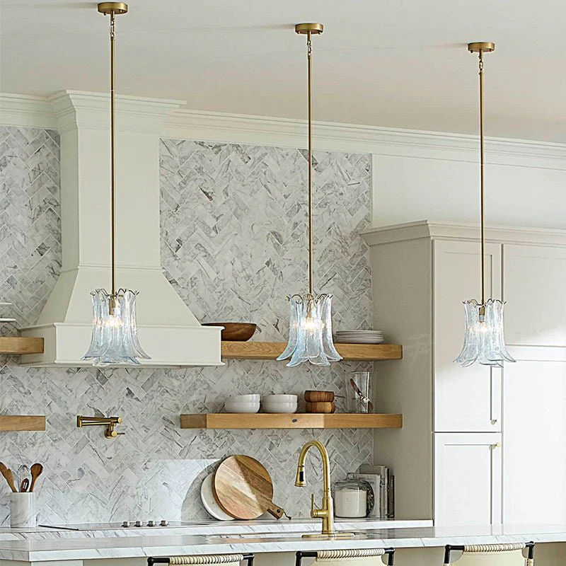 Olive Petal Glass Pendant Lamp - Image 18