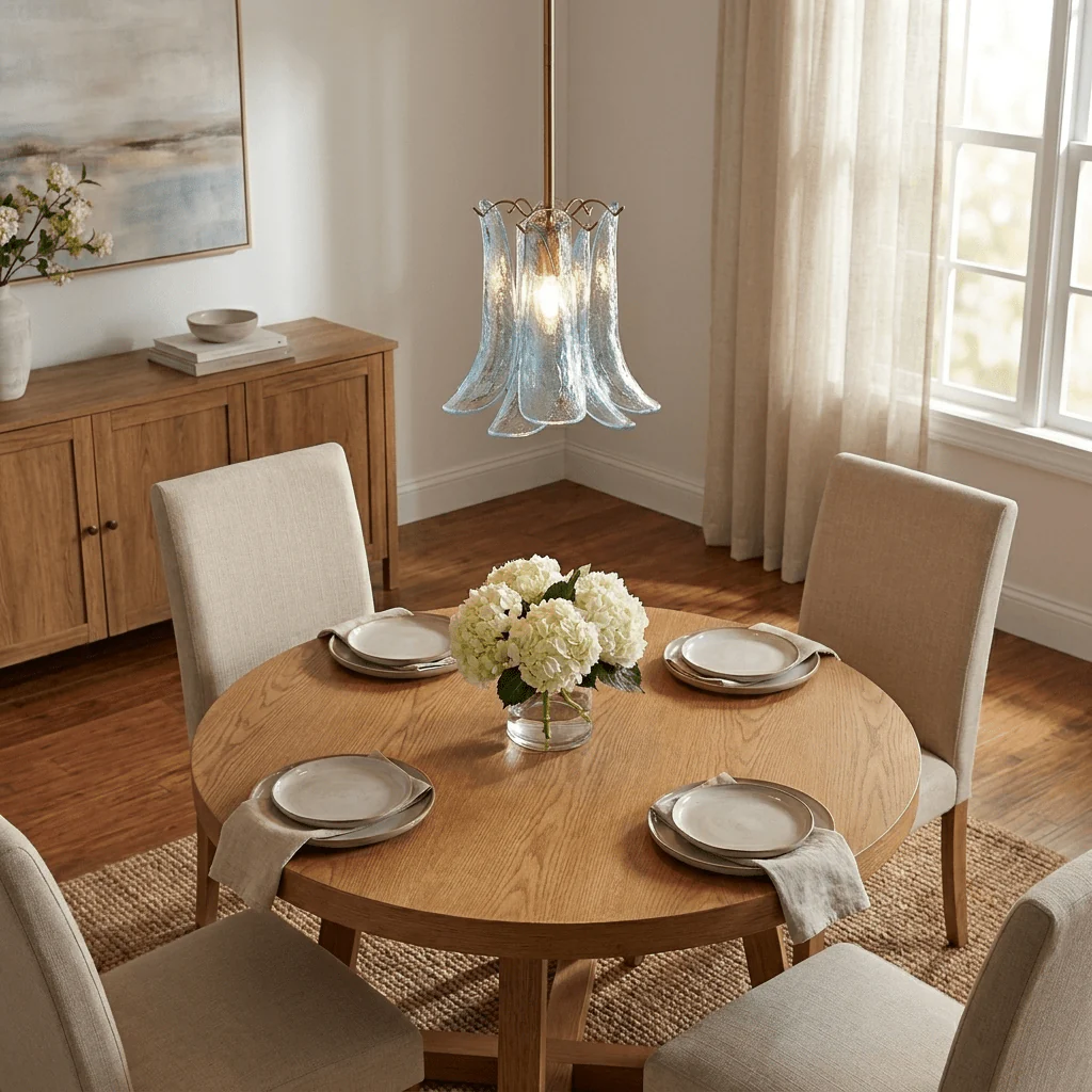 Olive Petal Glass Pendant Lamp - Image 5