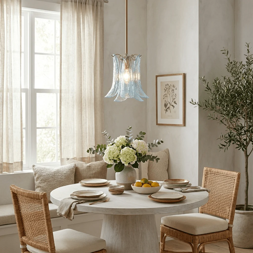 Olive Petal Glass Pendant Lamp - Image 9
