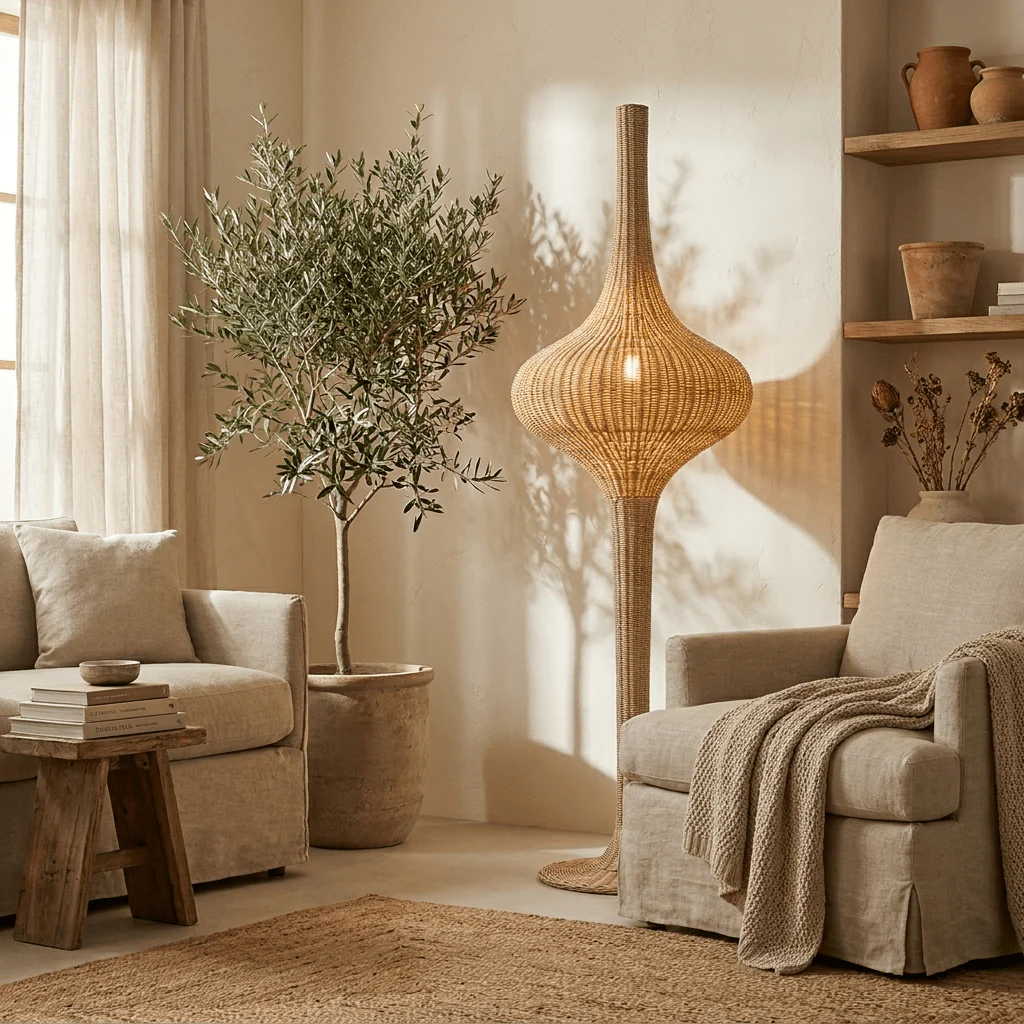 Onion Rattan Floor Lamp - Image 5