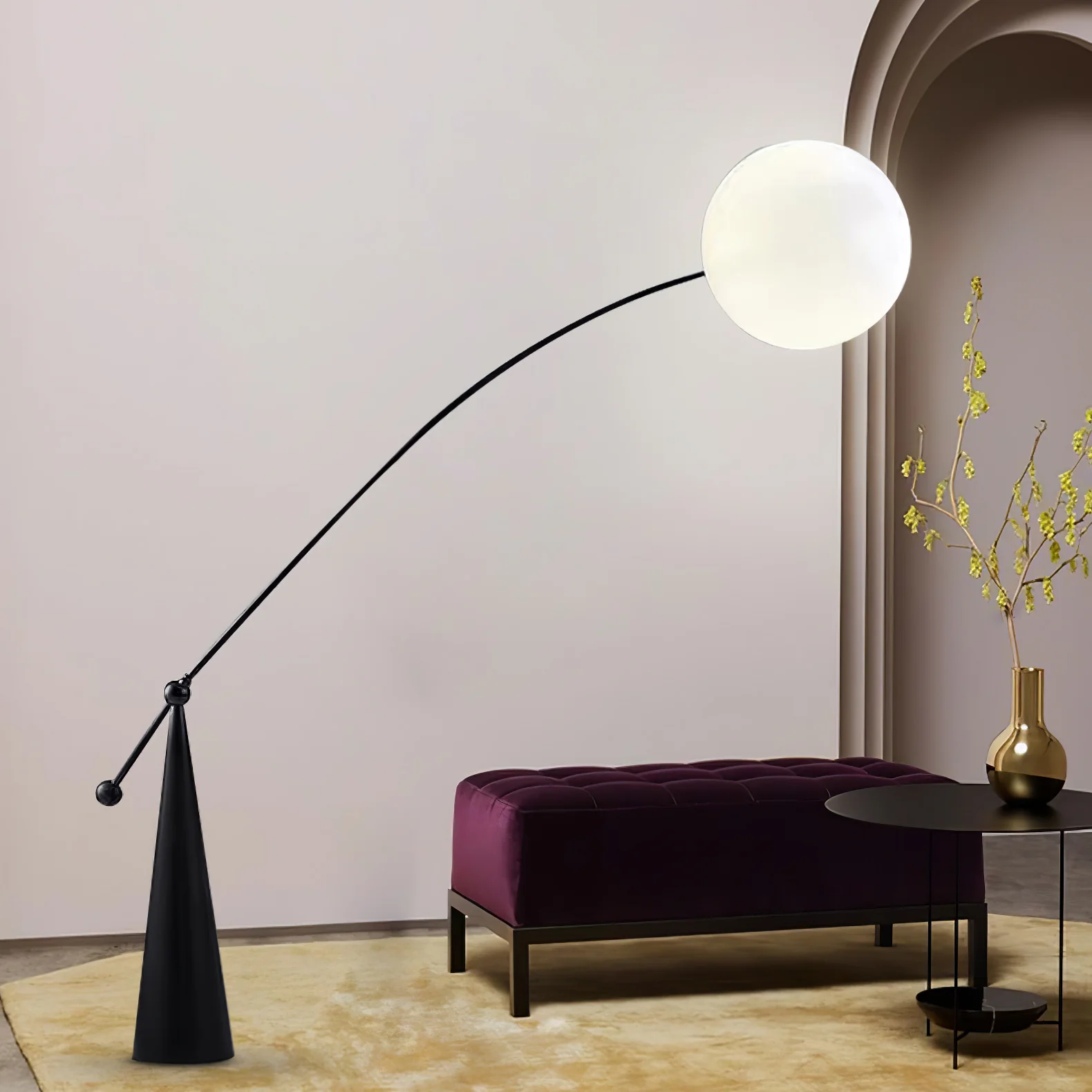 Opal Arc Floor Lamp - Image 6