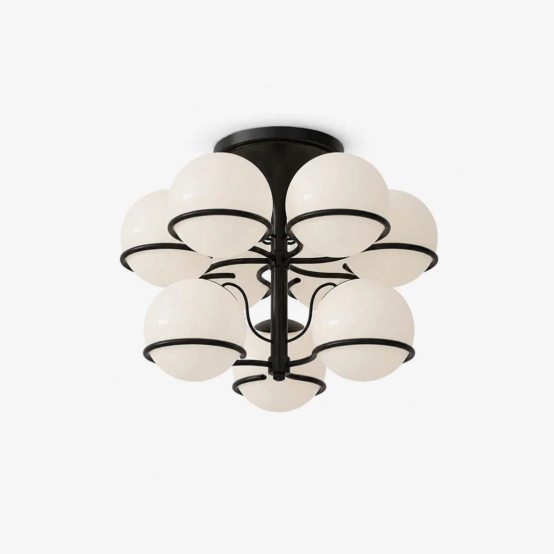 Opal Glass Globe Semiflush Chandelier - Image 13
