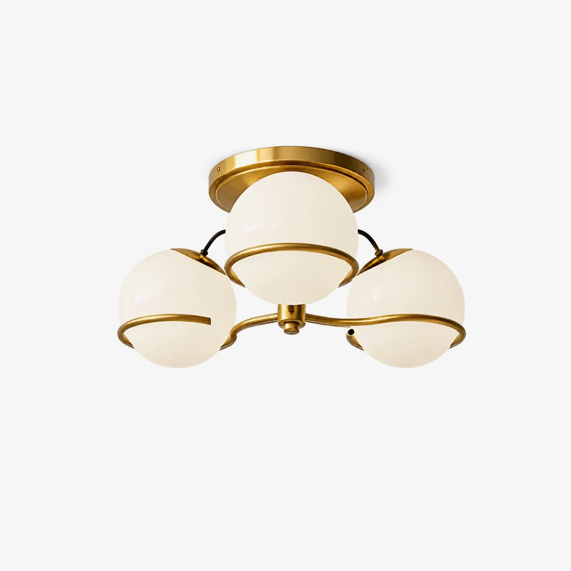 Opal Glass Globe Semiflush Chandelier - Image 9