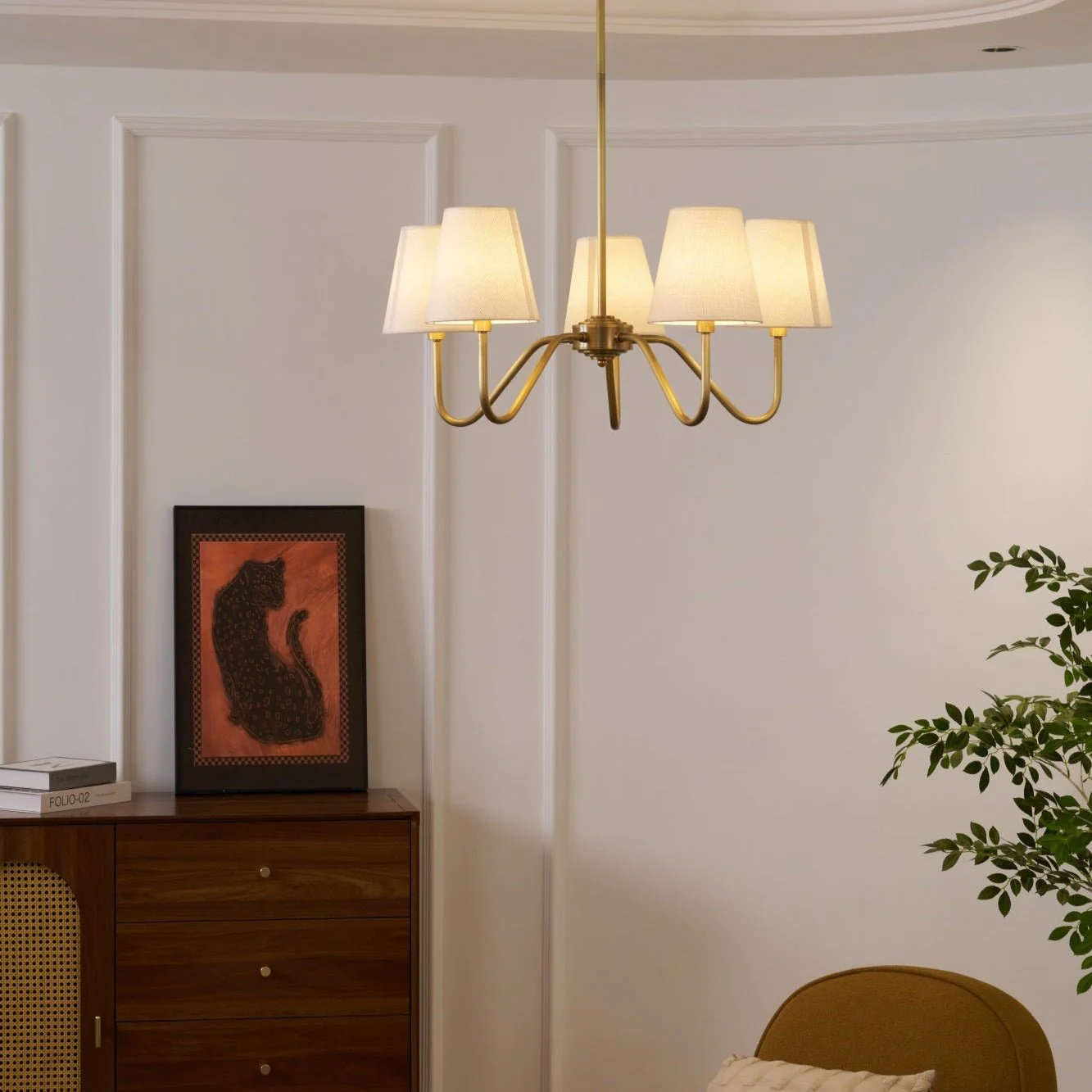 Opaluxe Brass Chandelier - Image 15