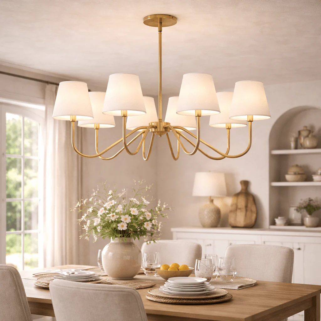 Opaluxe Brass Chandelier - Image 2