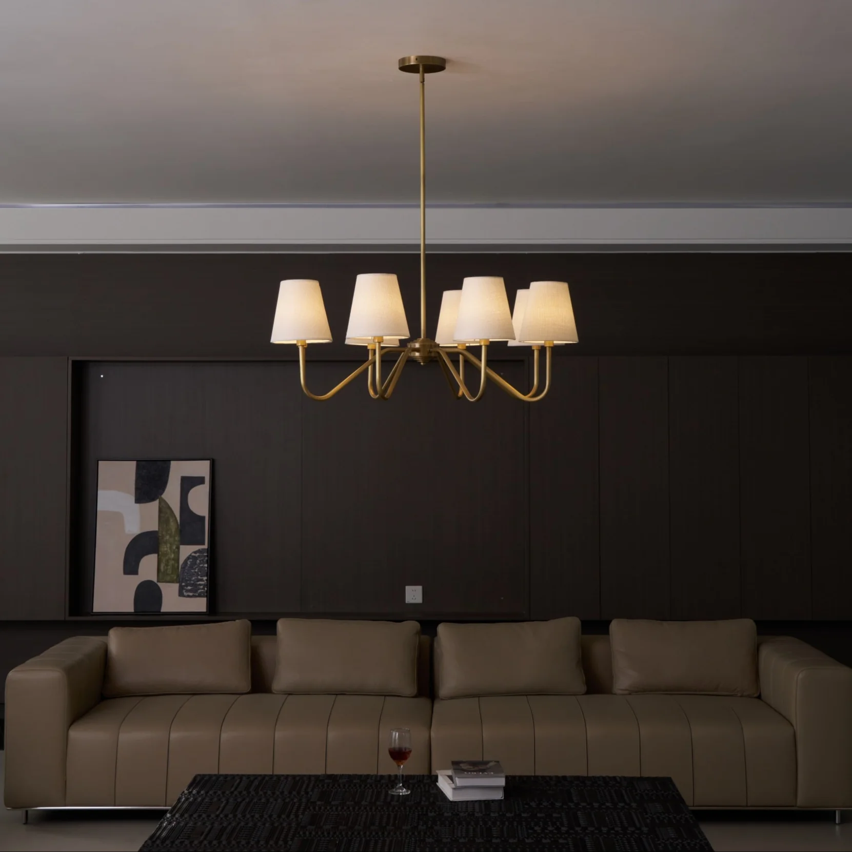 Opaluxe Brass Chandelier - Image 5