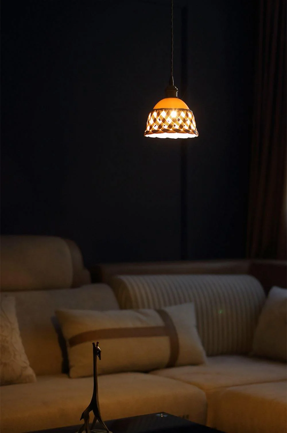 Openwork Ceramic Pendant Lamp - Image 12