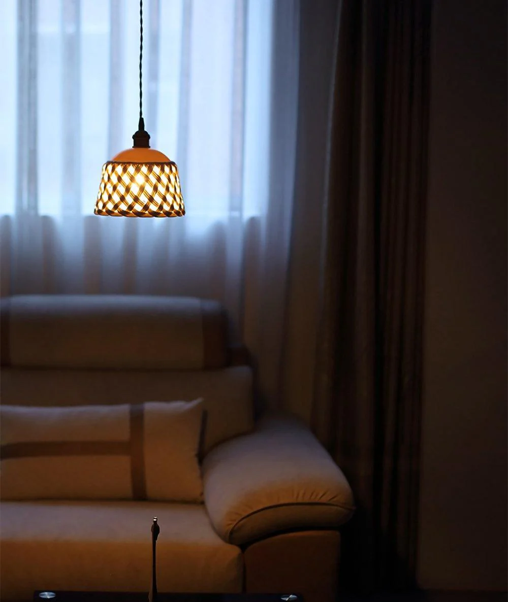 Openwork Ceramic Pendant Lamp - Image 15