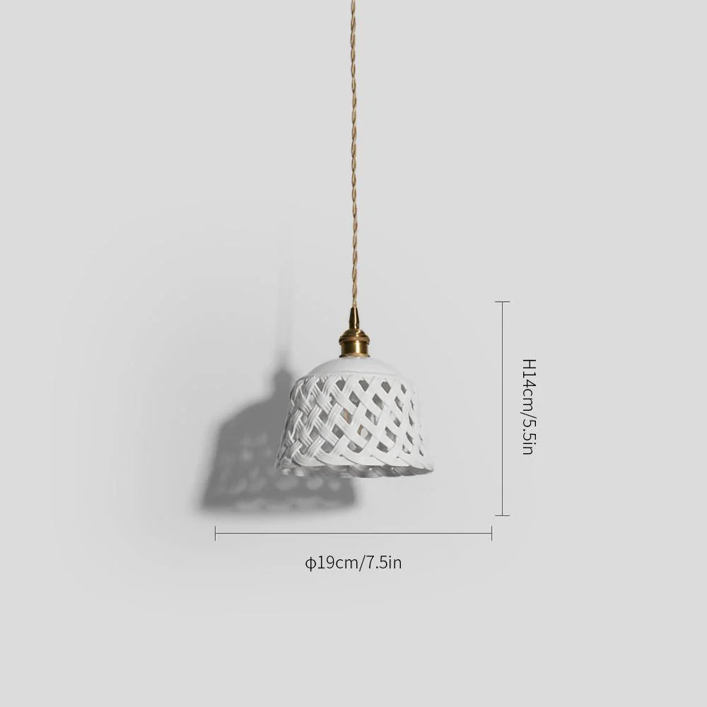 Openwork Ceramic Pendant Lamp - Image 22