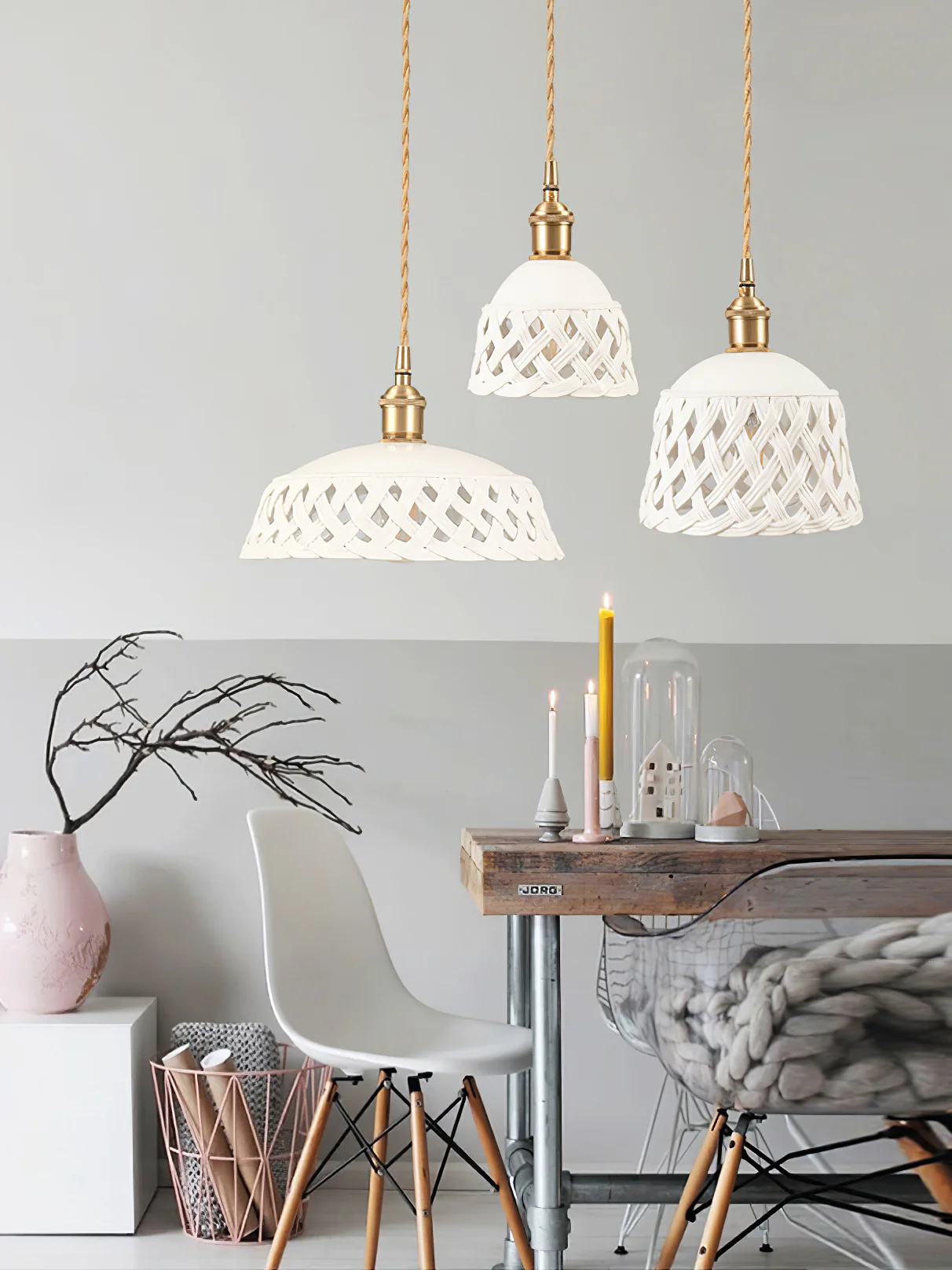Openwork Ceramic Pendant Lamp - Image 29