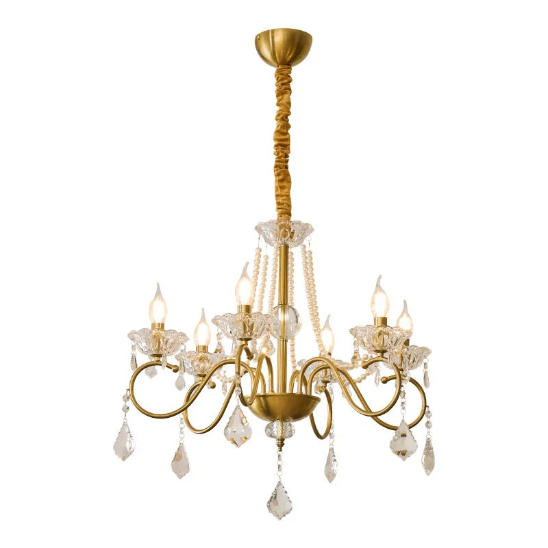 Opulent Pearl Crystal Chandelier - Image 18