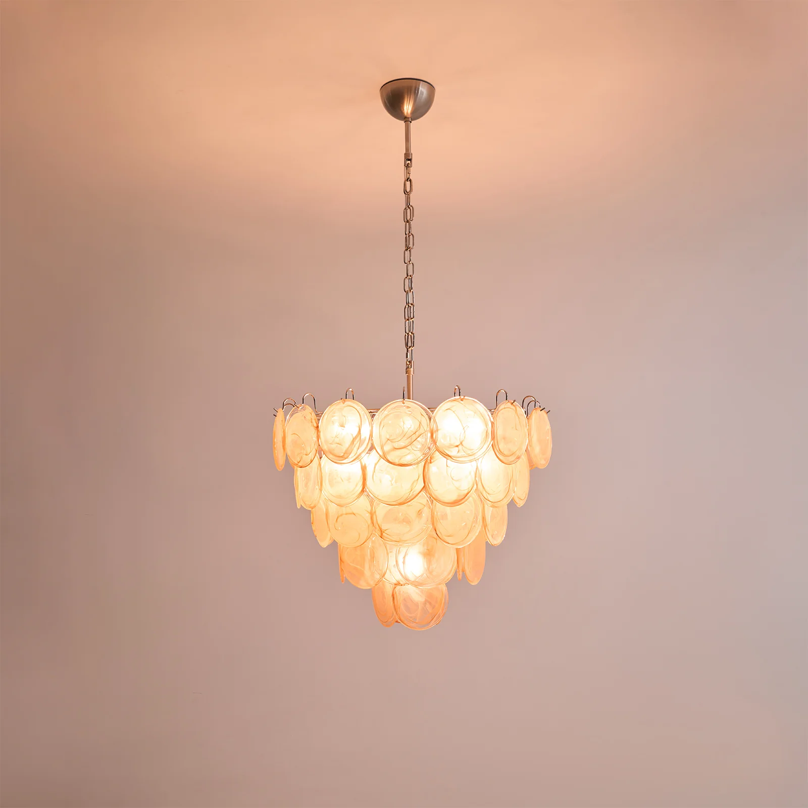Orange Murano Disc Chandelier - Image 25