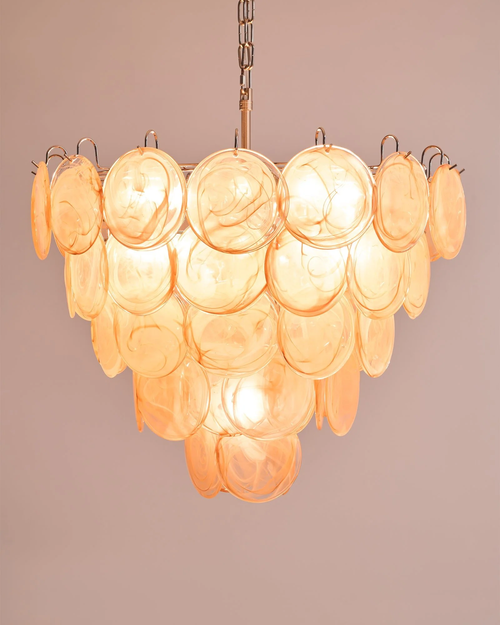 Orange Murano Disc Chandelier - Image 26