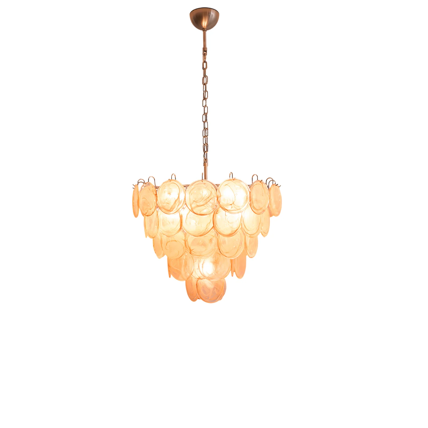 Orange Murano Disc Chandelier - Image 29