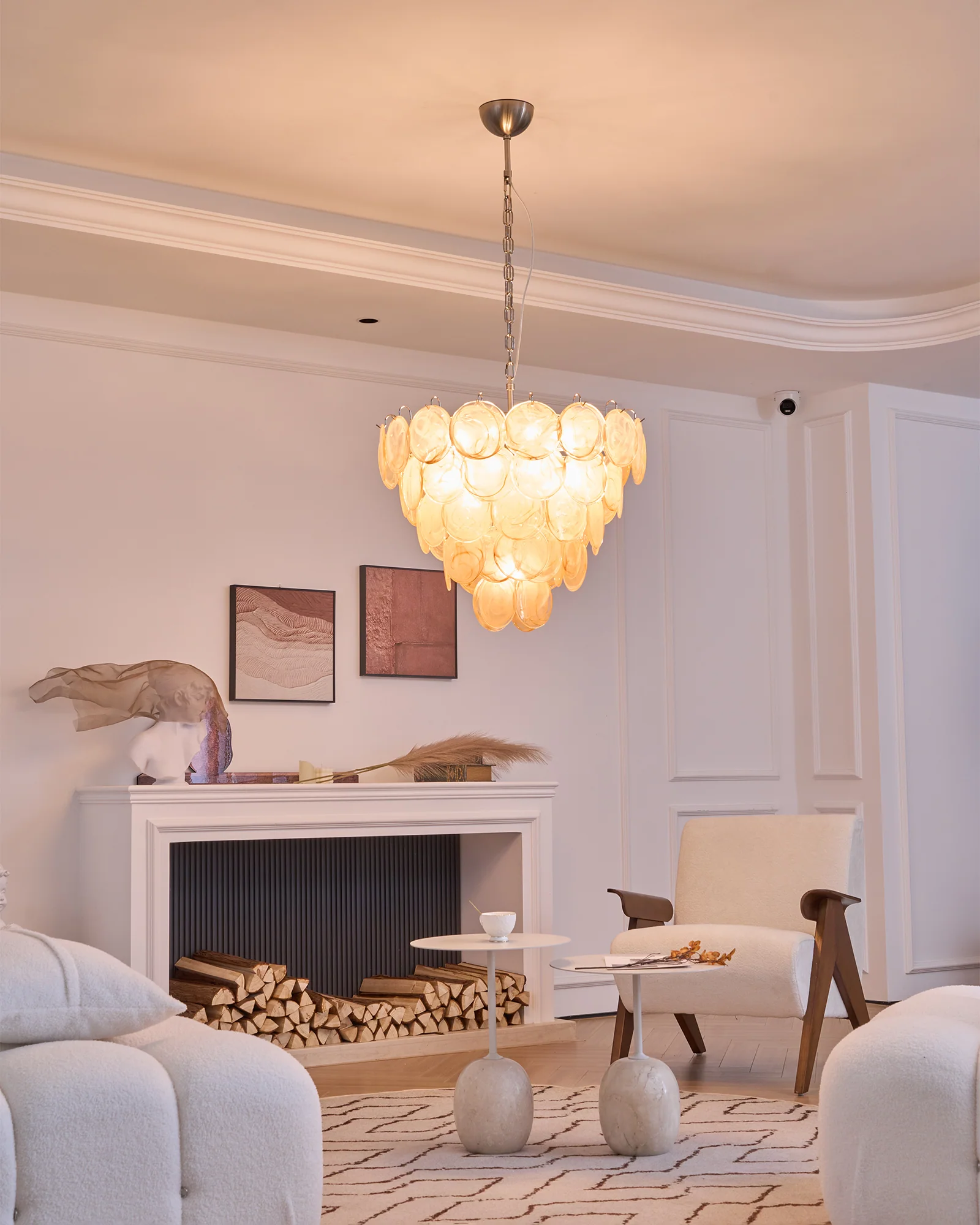 Orange Murano Disc Chandelier - Image 31