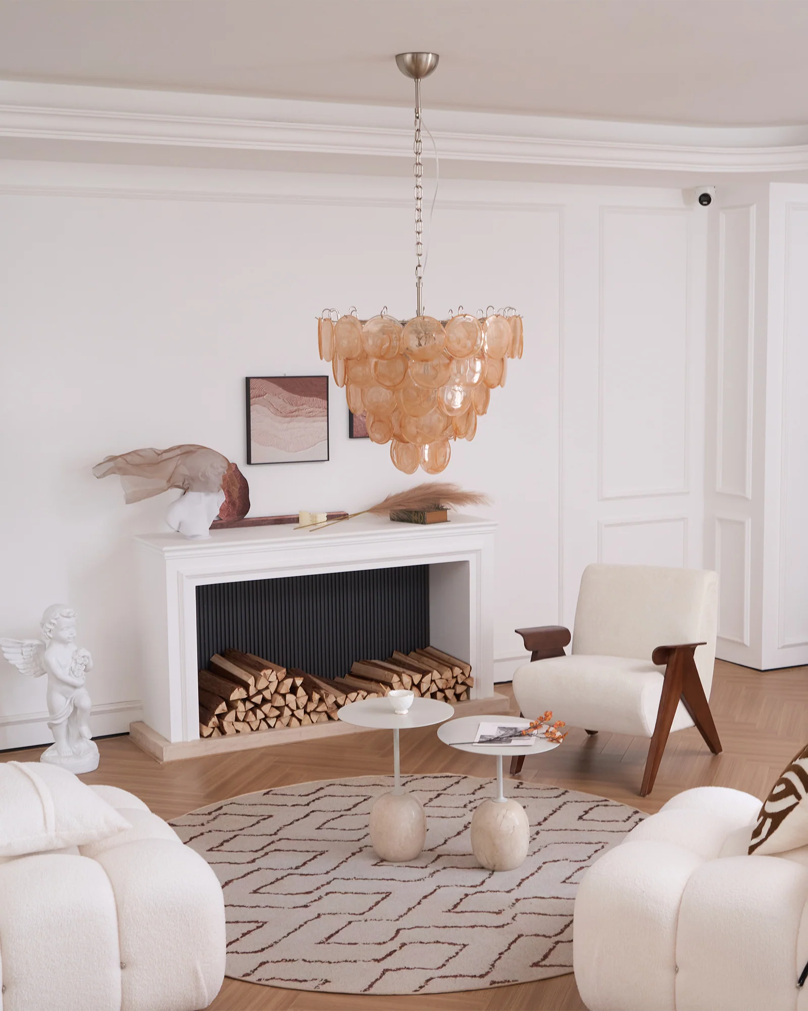 Orange Murano Disc Chandelier - Image 33