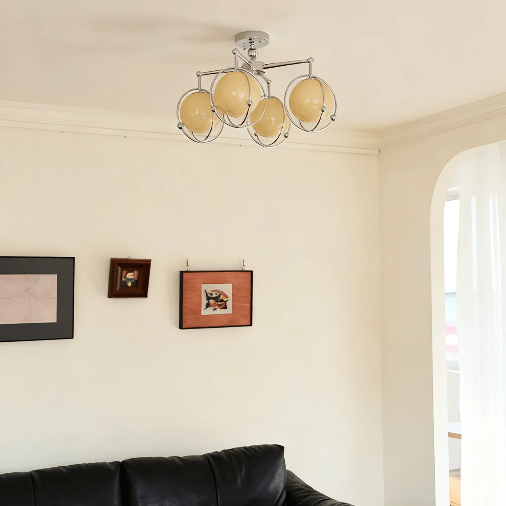 Orb Cage Semi Ceiling Lamp - Image 10
