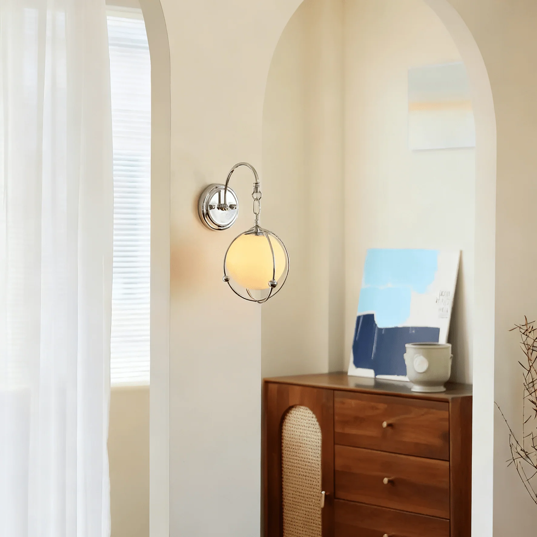 Orb Cage Semi Wall Lamp - Image 11
