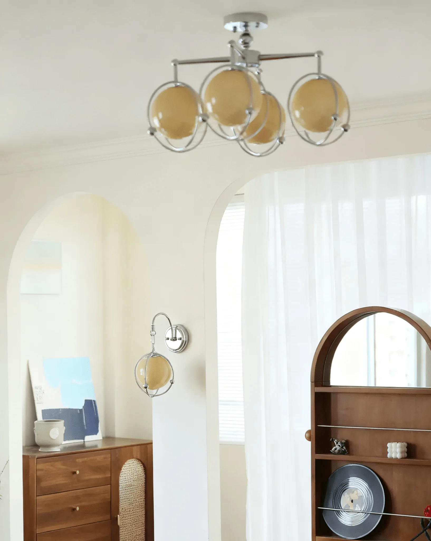 Orb Cage Semi Wall Lamp - Image 12