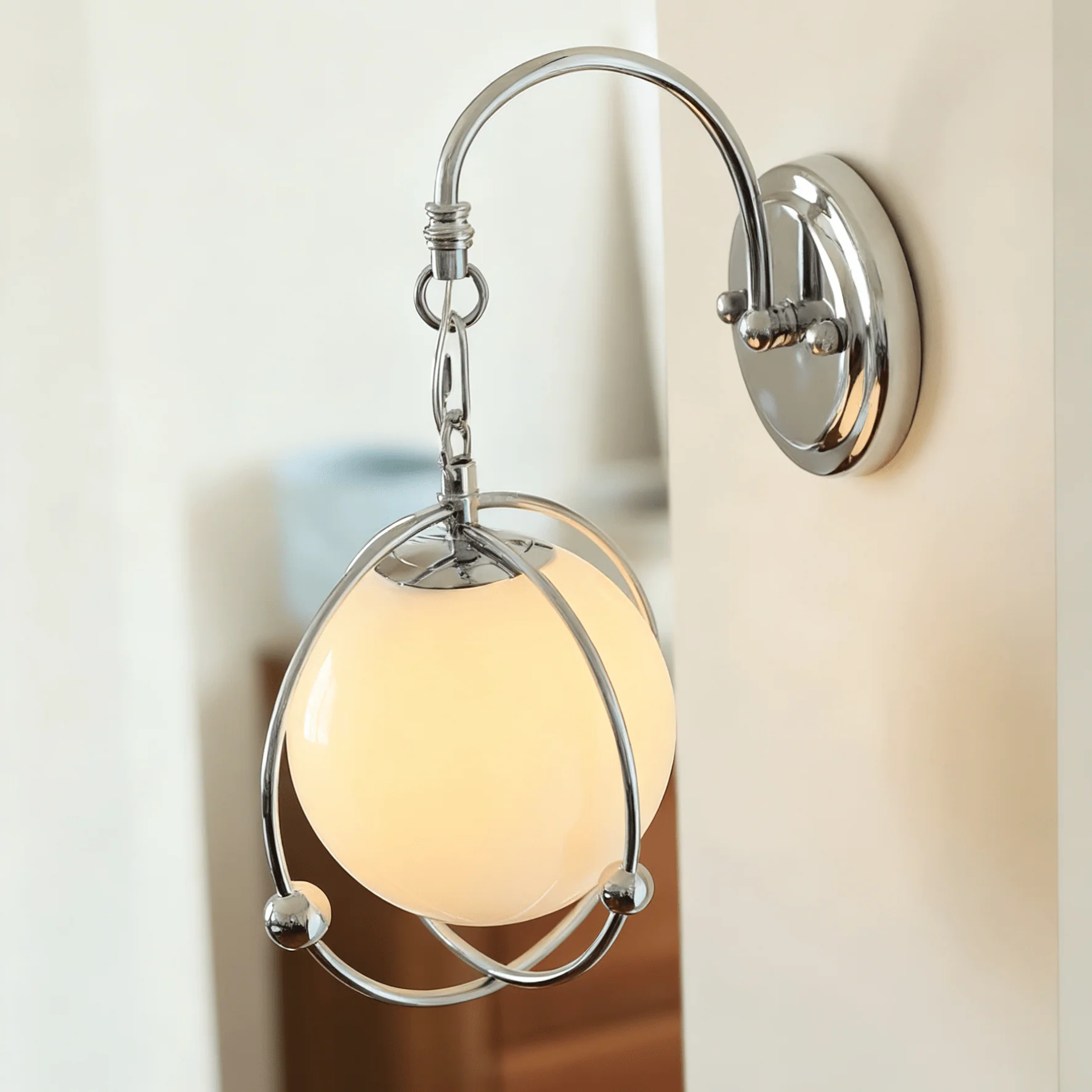 Orb Cage Semi Wall Lamp - Image 7