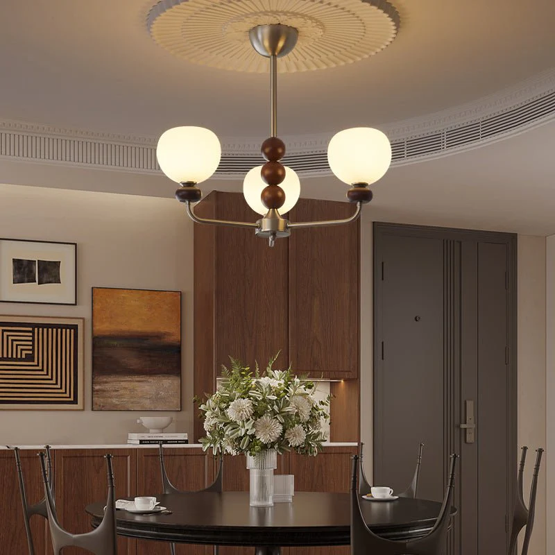 Orb Walnut Chandelier - Image 3