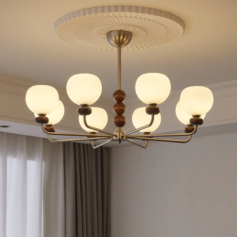 Orb Walnut Chandelier - Image 5