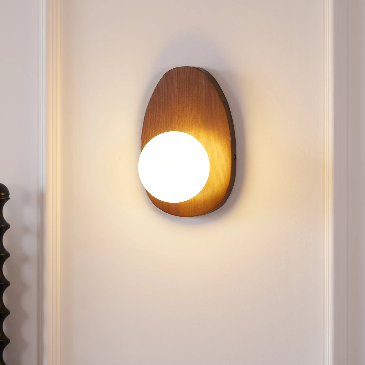 Orba Walnut Plug-in Wall Lamp - Image 16