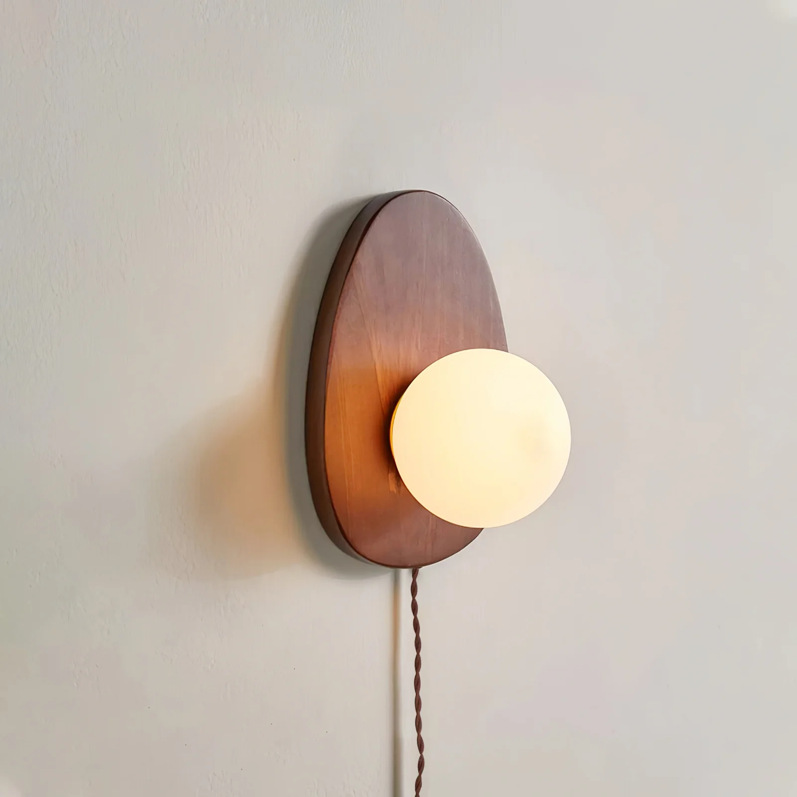 Orba Walnut Plug-in Wall Lamp - Image 20