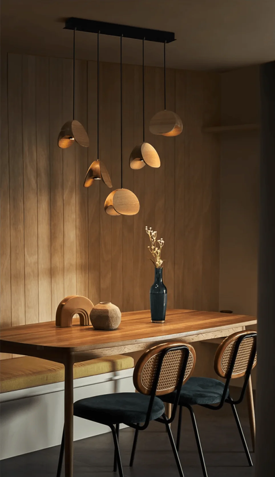 Orbit Fold Wood Pendant Light - Image 29