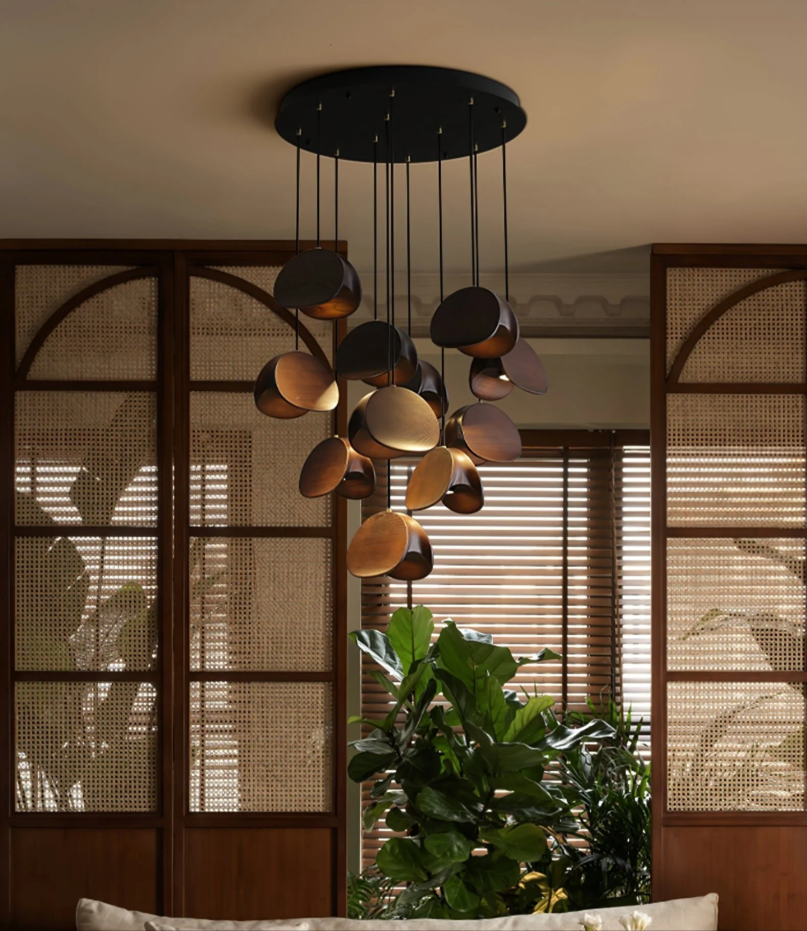 Orbit Fold Wood Pendant Light - Image 4