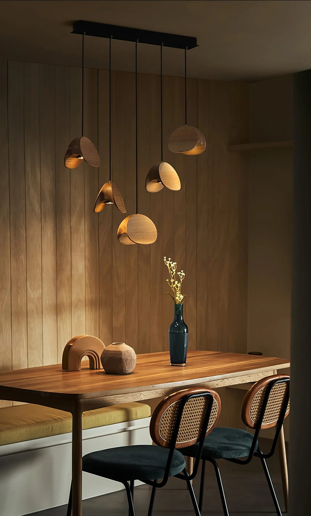 Orbit Fold Wood Pendant Light - Image 9