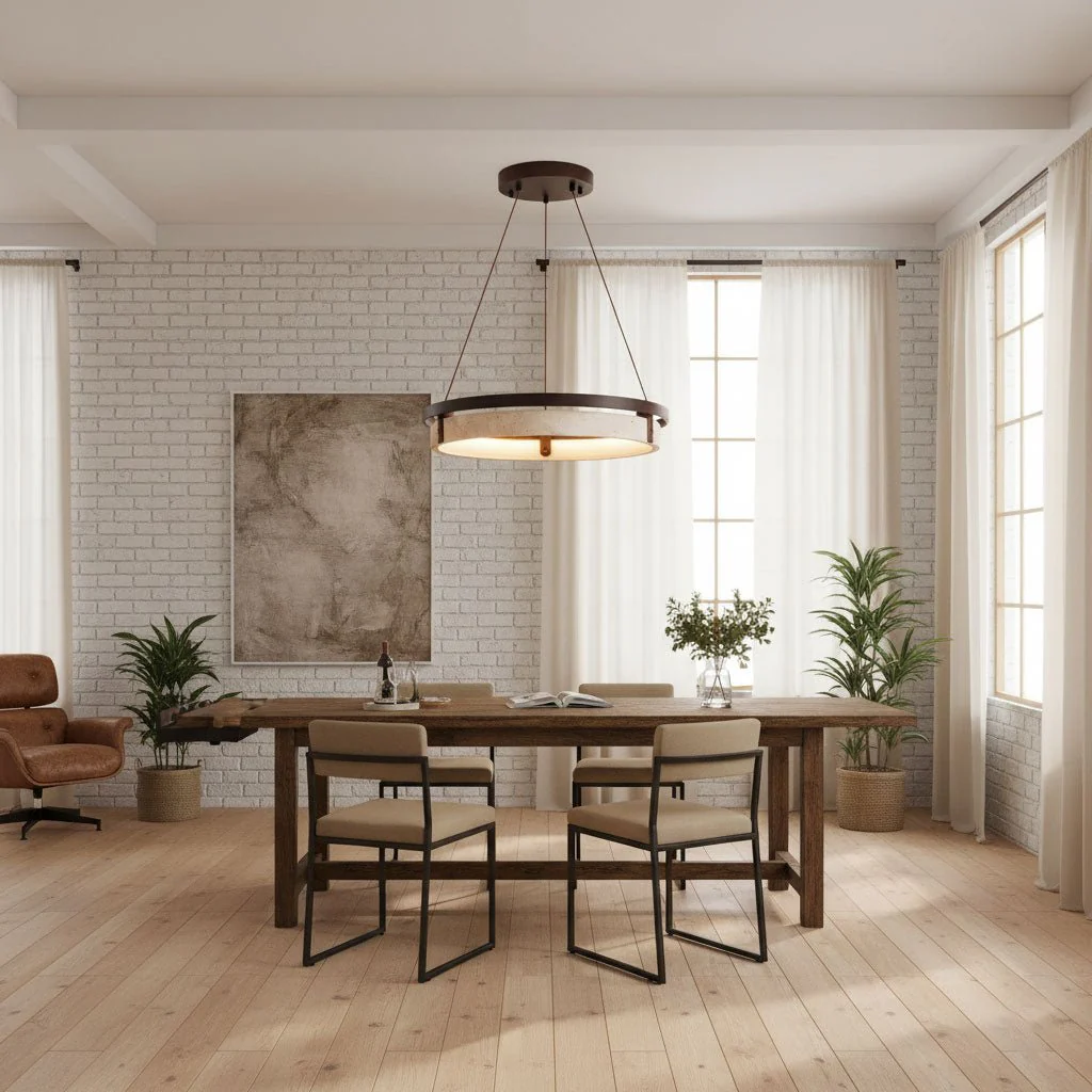 Orbit Travertine Pendant Light - Image 3