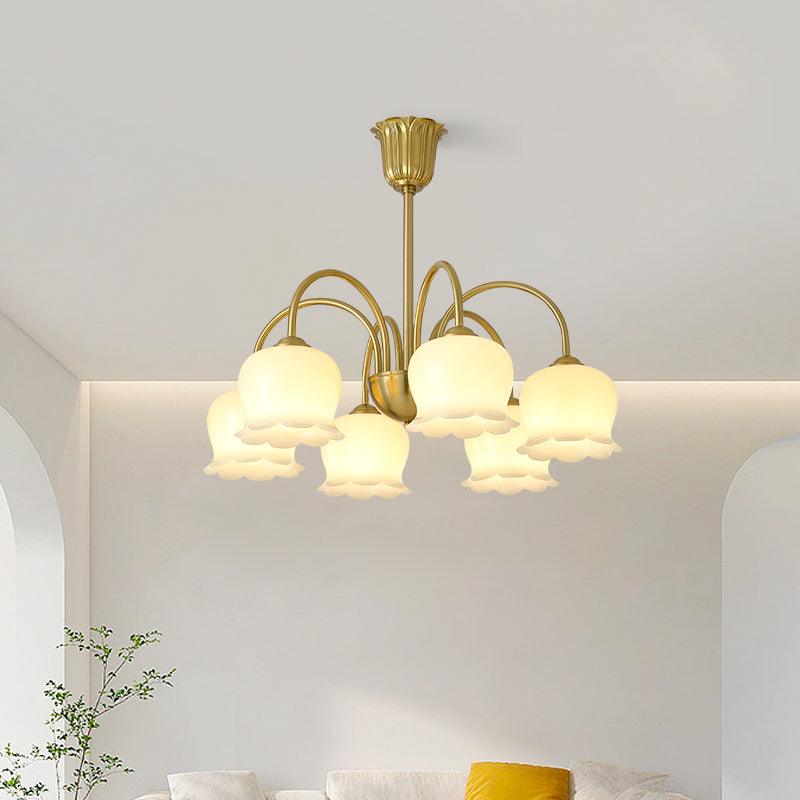 Orchids Brass Chandelier - Image 4