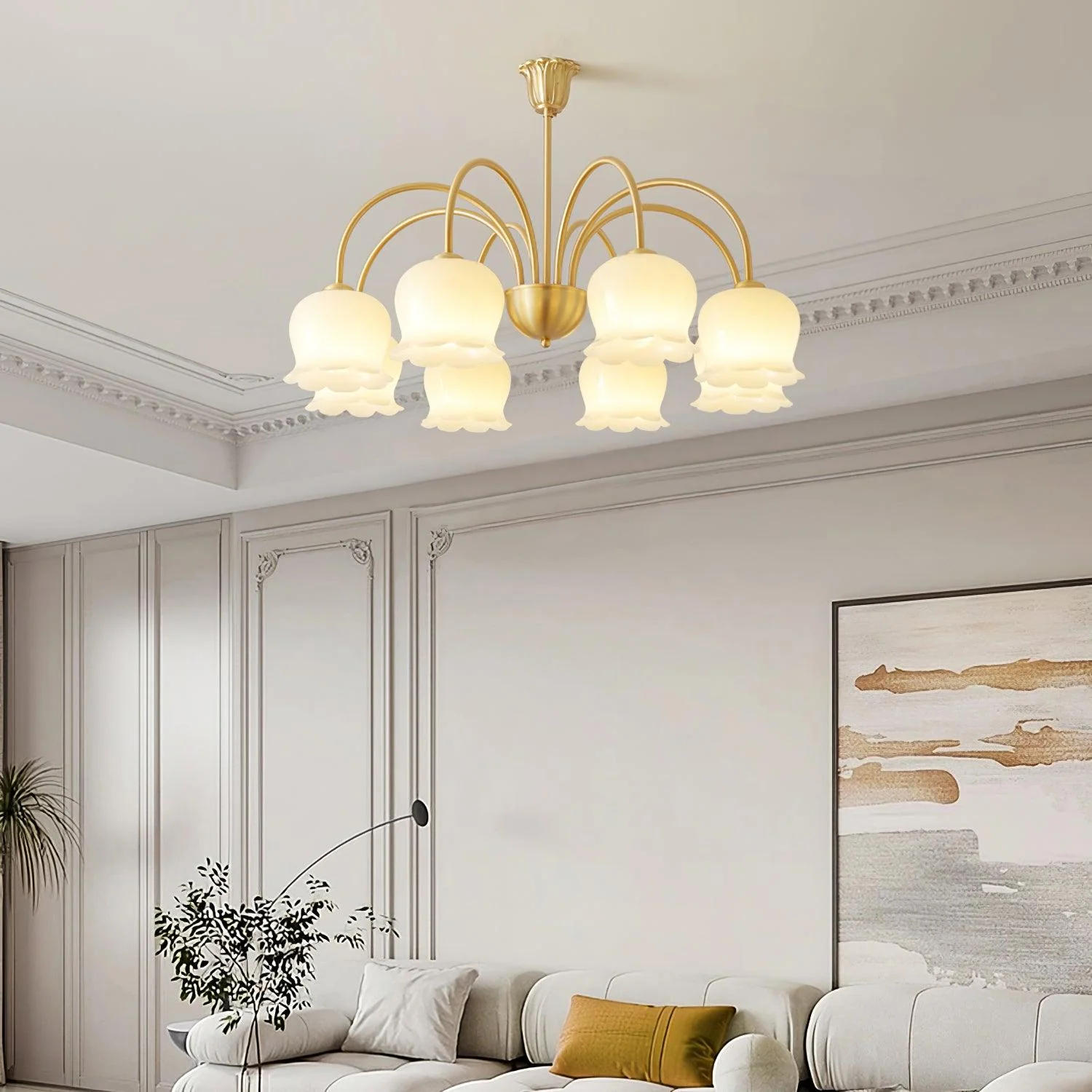Orchids Brass Chandelier - Image 7