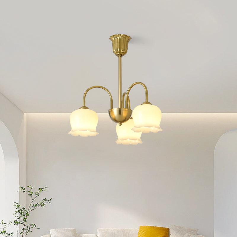 Orchids Brass Chandelier - Image 8