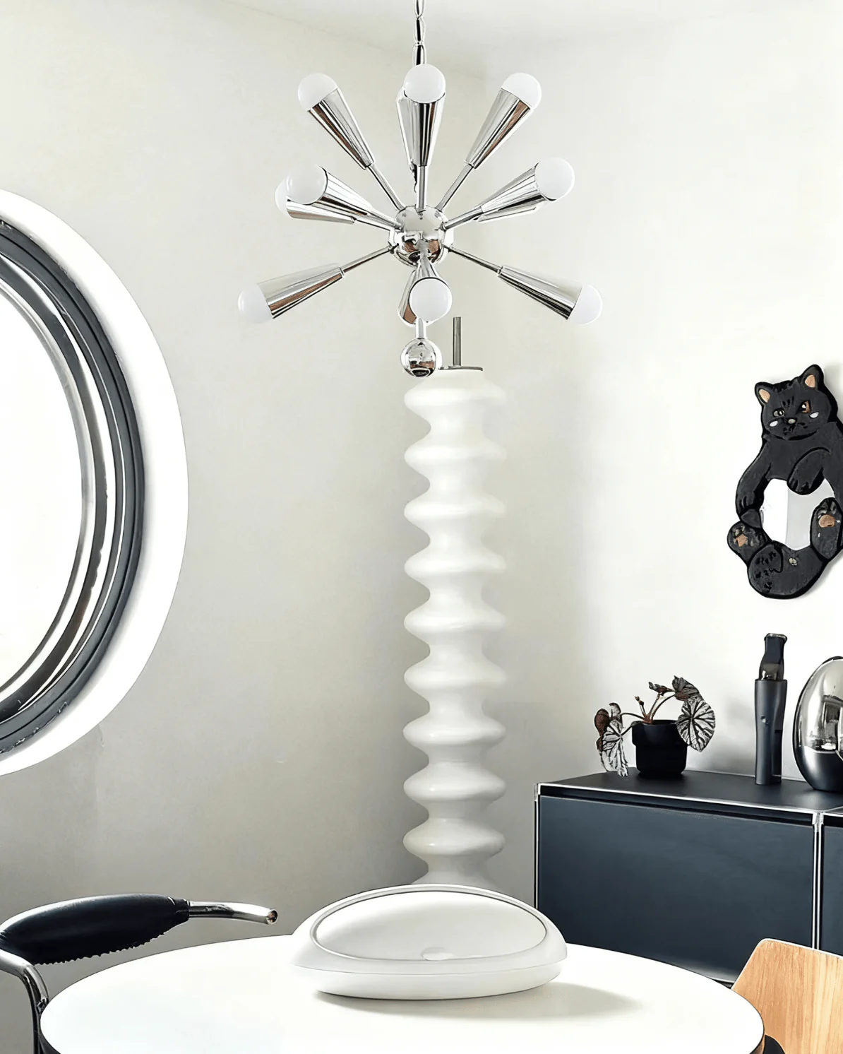 Orvian Chrome Chandelier - Image 4