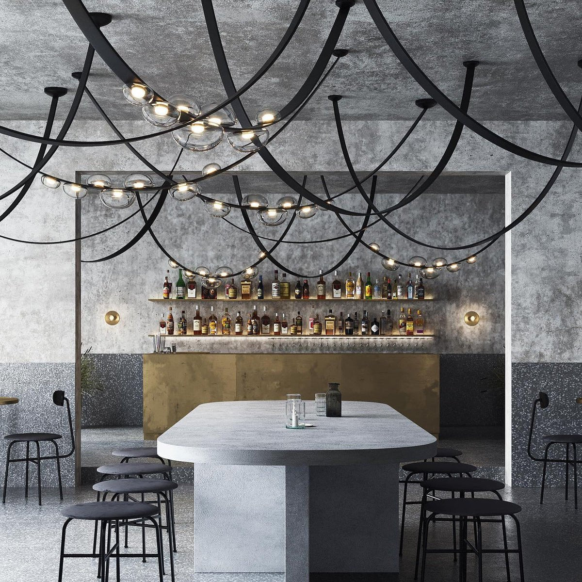Orvyn Leather Arc Chandelier - Image 12
