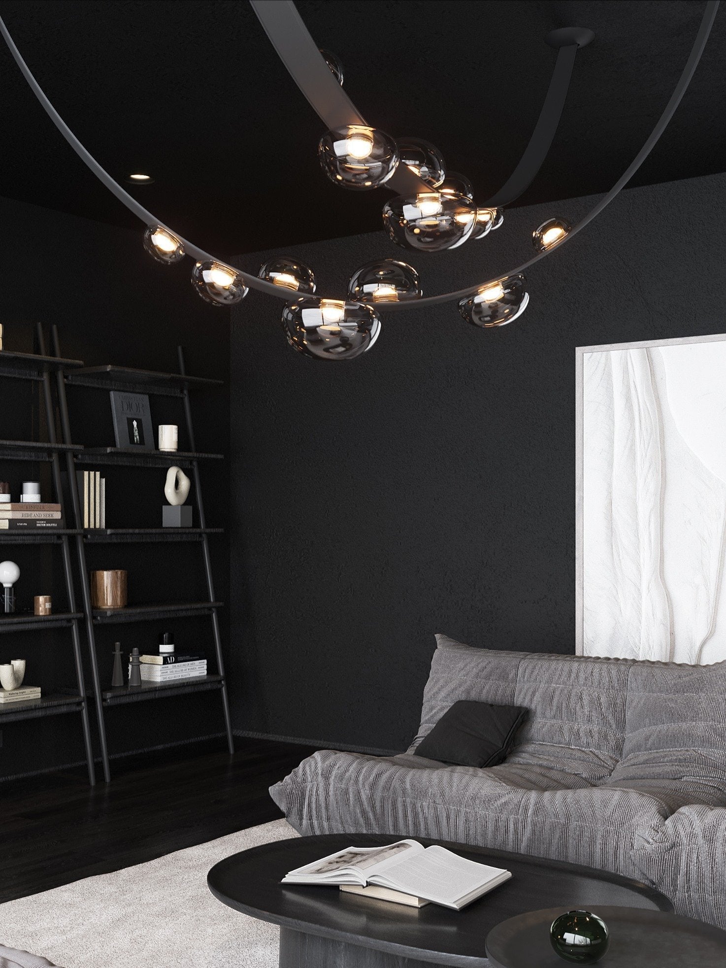 Orvyn Leather Arc Chandelier - Image 16