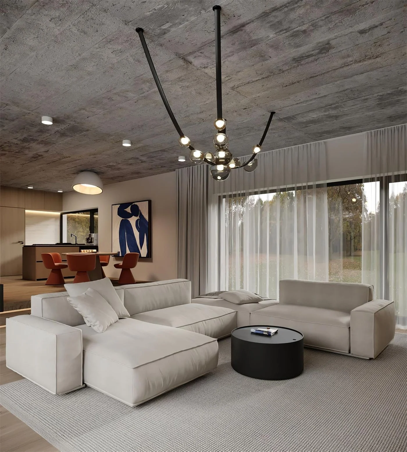 Orvyn Leather Arc Chandelier - Image 19