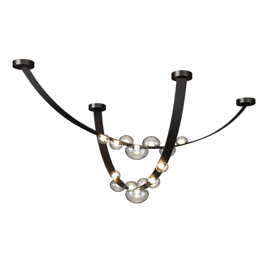 Orvyn Leather Arc Chandelier - Image 21